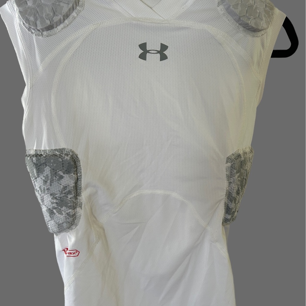 Under Armour White padded Sports Shirt with Gray Camo Accents